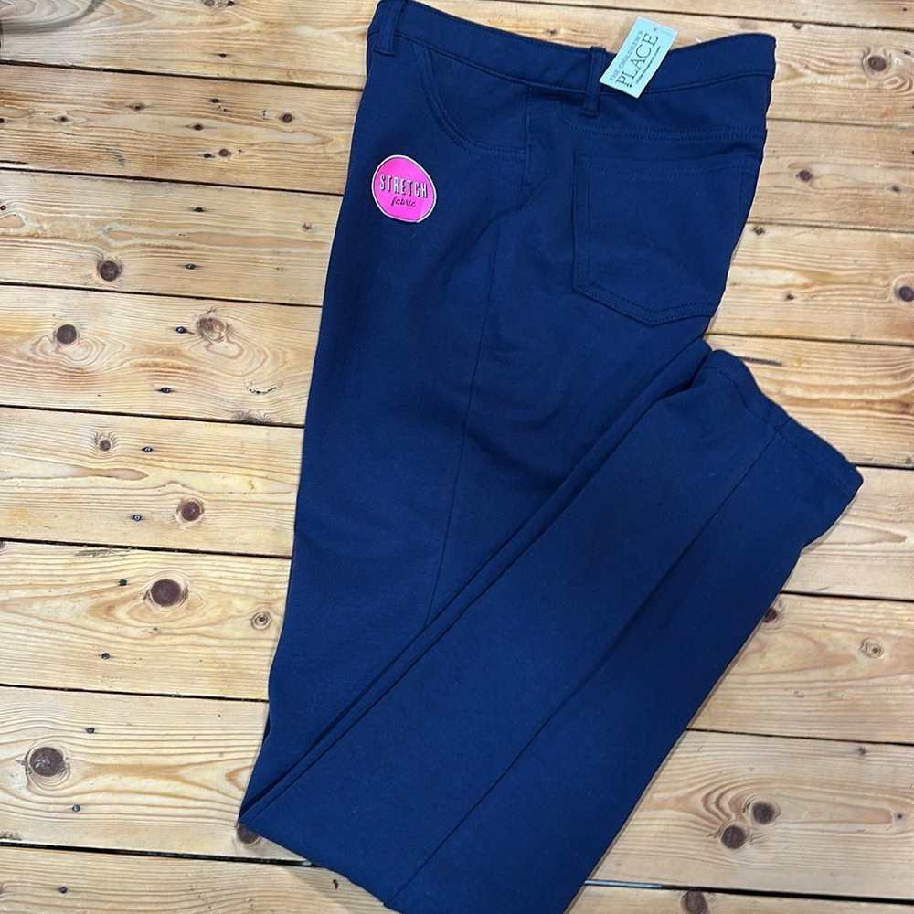 The Children’s  Place Straight leg, Stretch fabric pants Youth Sz18 Blue NWT - Picture 4 of 6